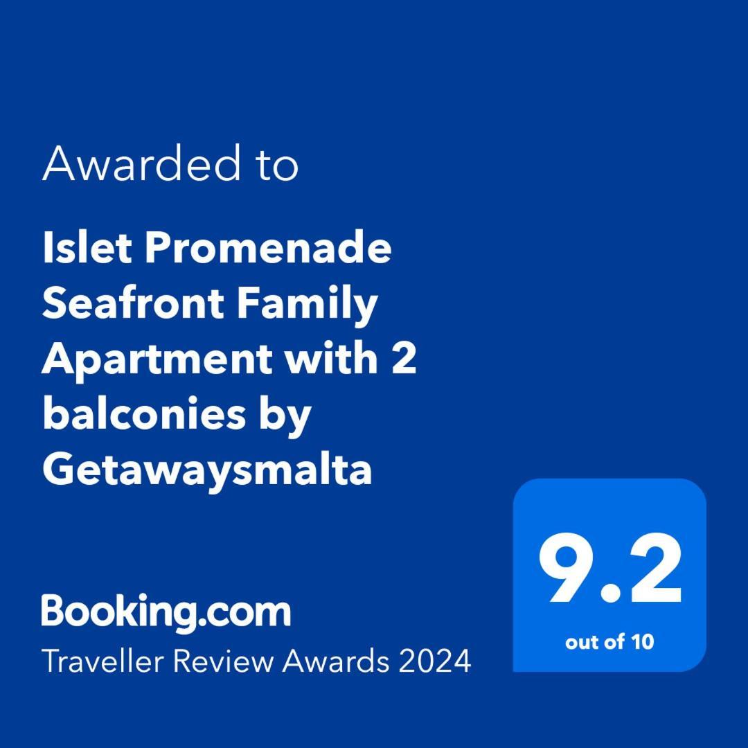 Islet Promenade Seafront Family Apartment With 2 Balconies By Getawaysmalta St. Paul's Bay Esterno foto